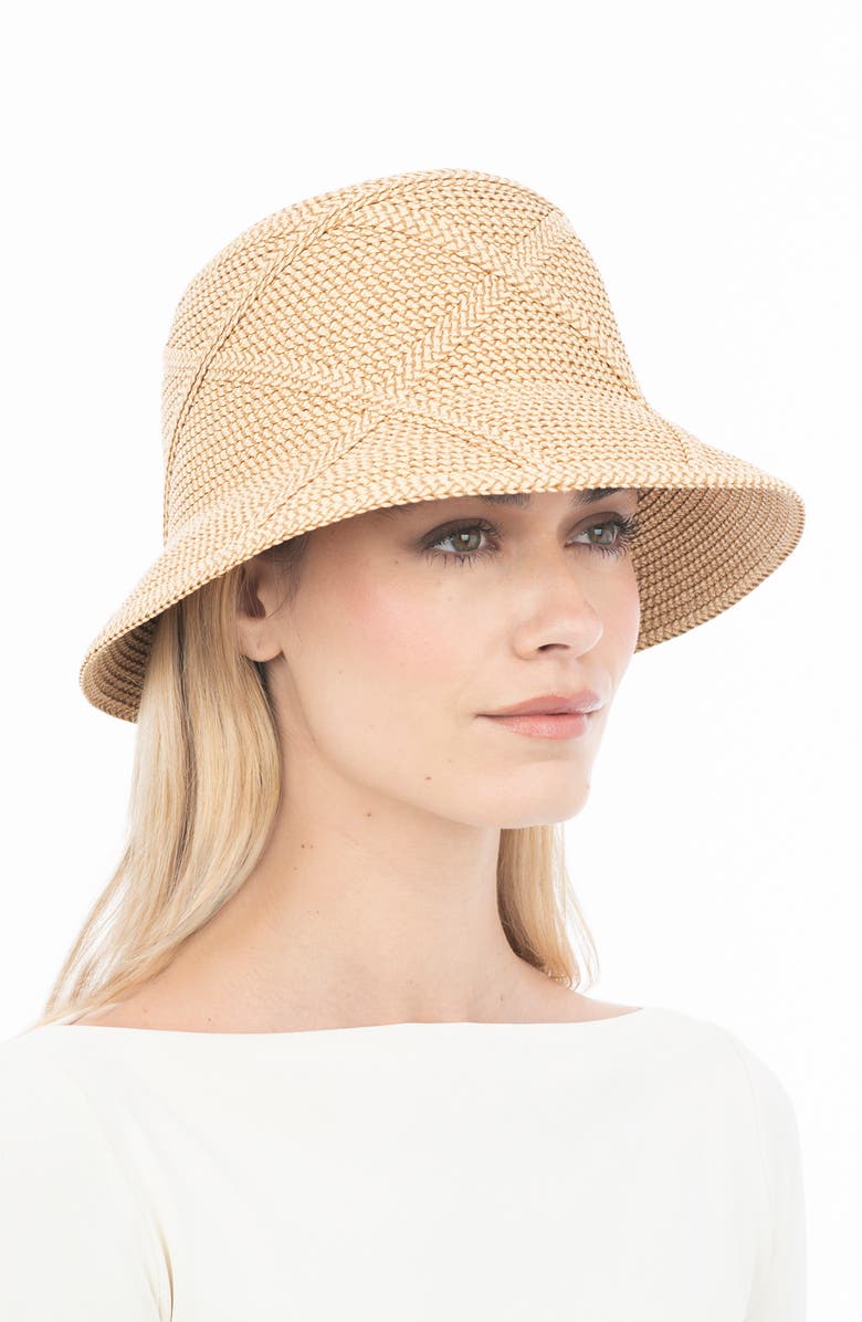 Eric Javits Latticia Bucket Hat, Alternate, color, Peanut