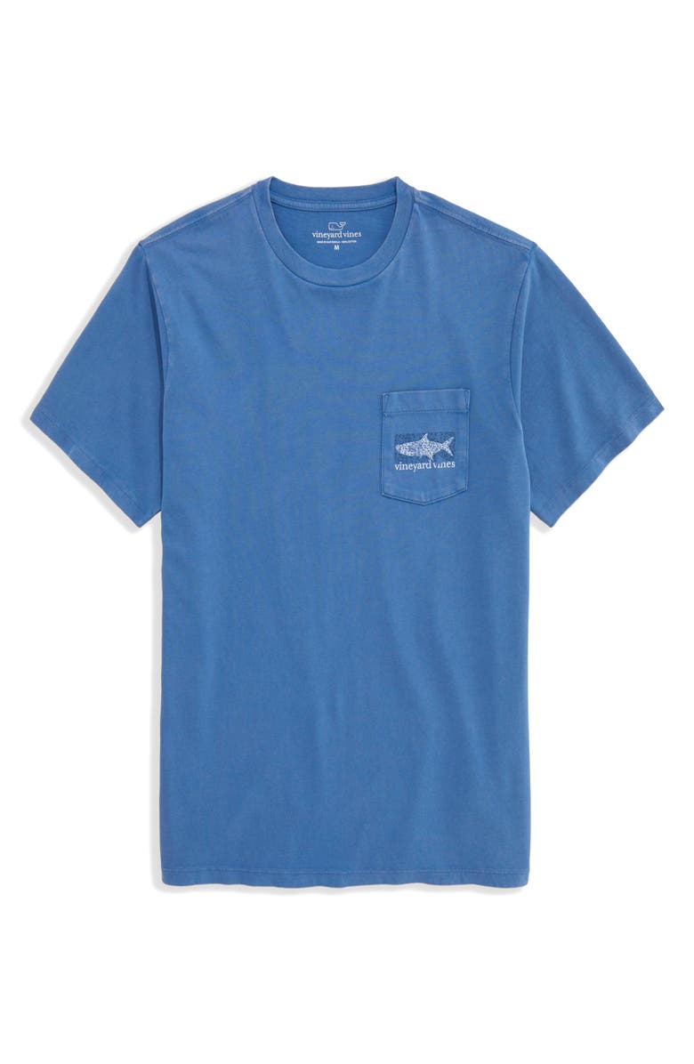 vineyard vines Drift Dye Tarpon Whale Cotton Graphic Pocket T-Shirt, Main, color, Club Blue
