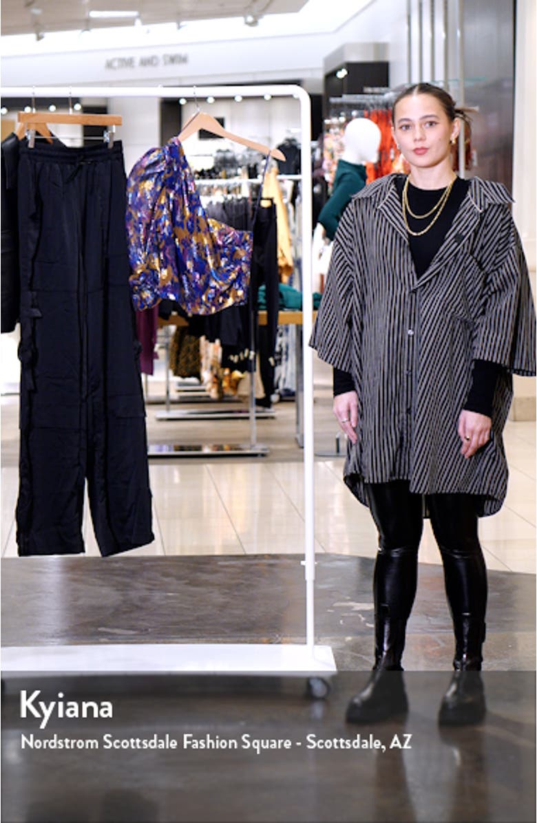 Textured Satin Button-Up Shirt, sales video thumbnail