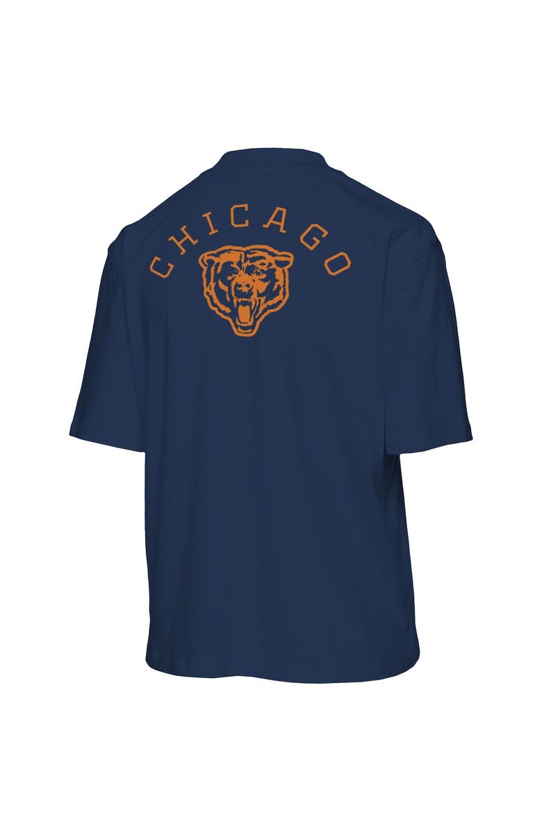 Junk Food Women's Junk Food Navy Chicago Bears Half-Sleeve Mock Neck T-Shirt, Alternate, color, 