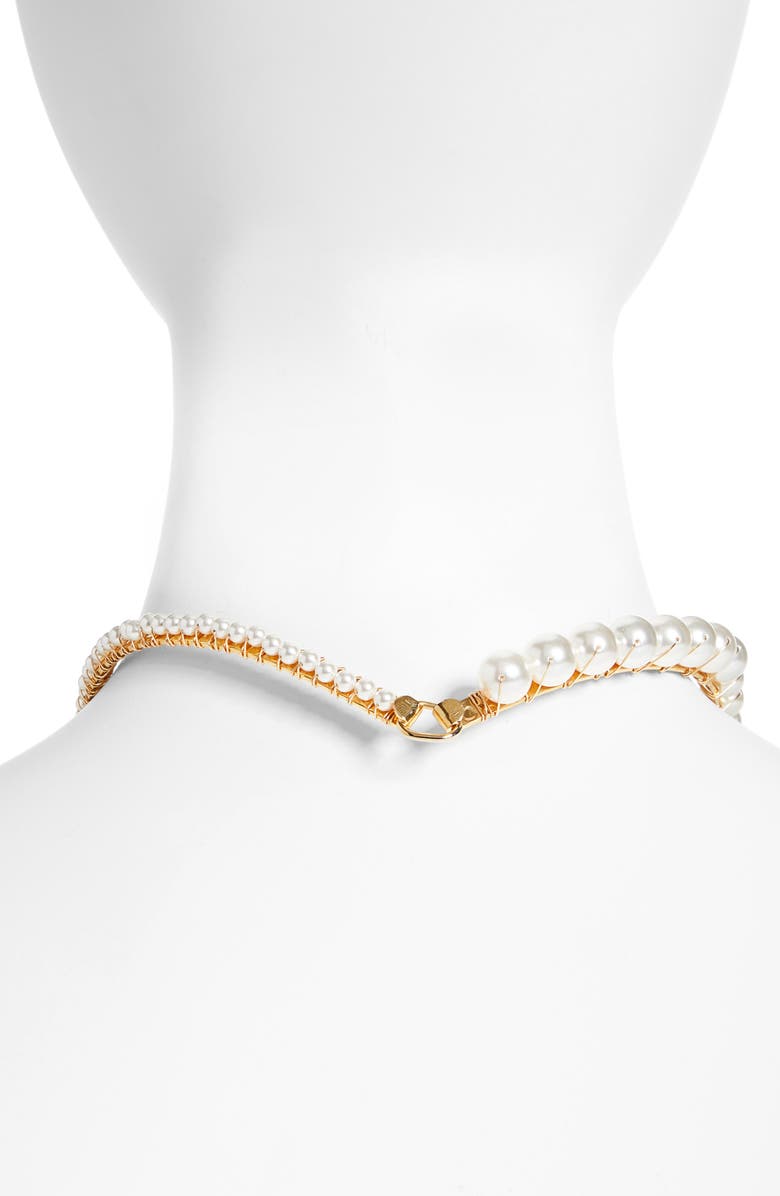 Beck Jewels Anais Imitation Pearl Choker Necklace, Alternate, color, 