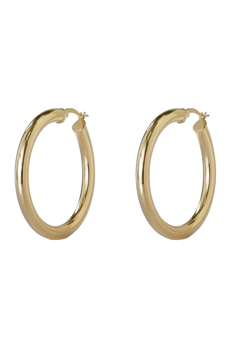 Tubular Hoop Earrings, Main, color, GOLD