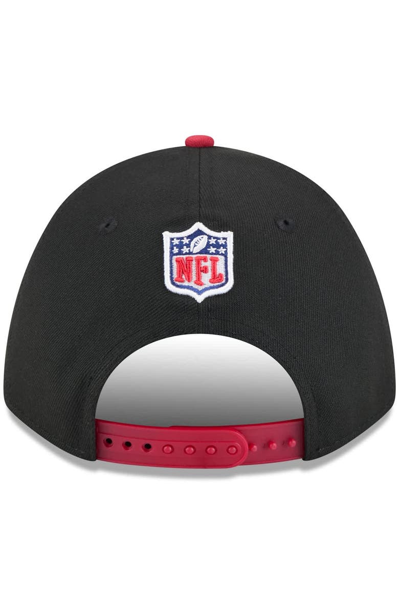 New Era Men's New Era Black/Cardinal Arizona Cardinals 2025 NFL Draft 9FORTY A-Frame M-Crown Adjustable Hat, Alternate, color, Black