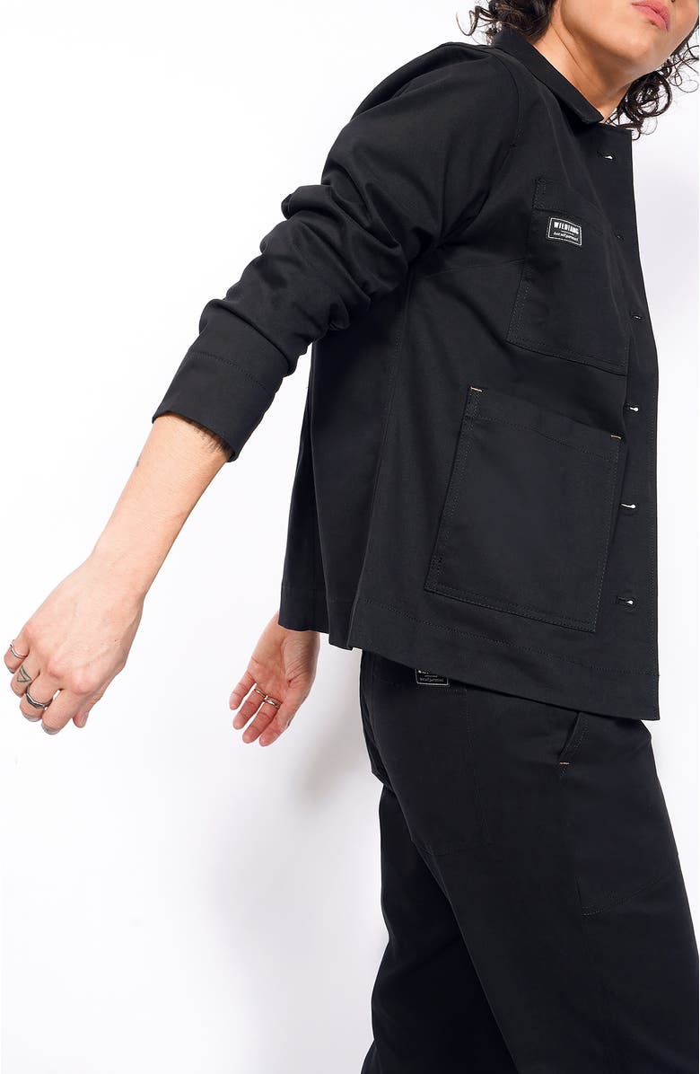 WILDFANG The Essential Cotton Twill Utility Jacket, Alternate, color, Black