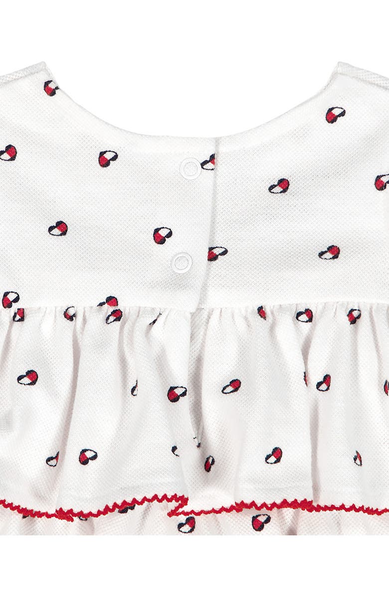 Tommy Hilfiger Tommy Heart Logo Bubble Bodysuit & Headband Set, Alternate, color, White