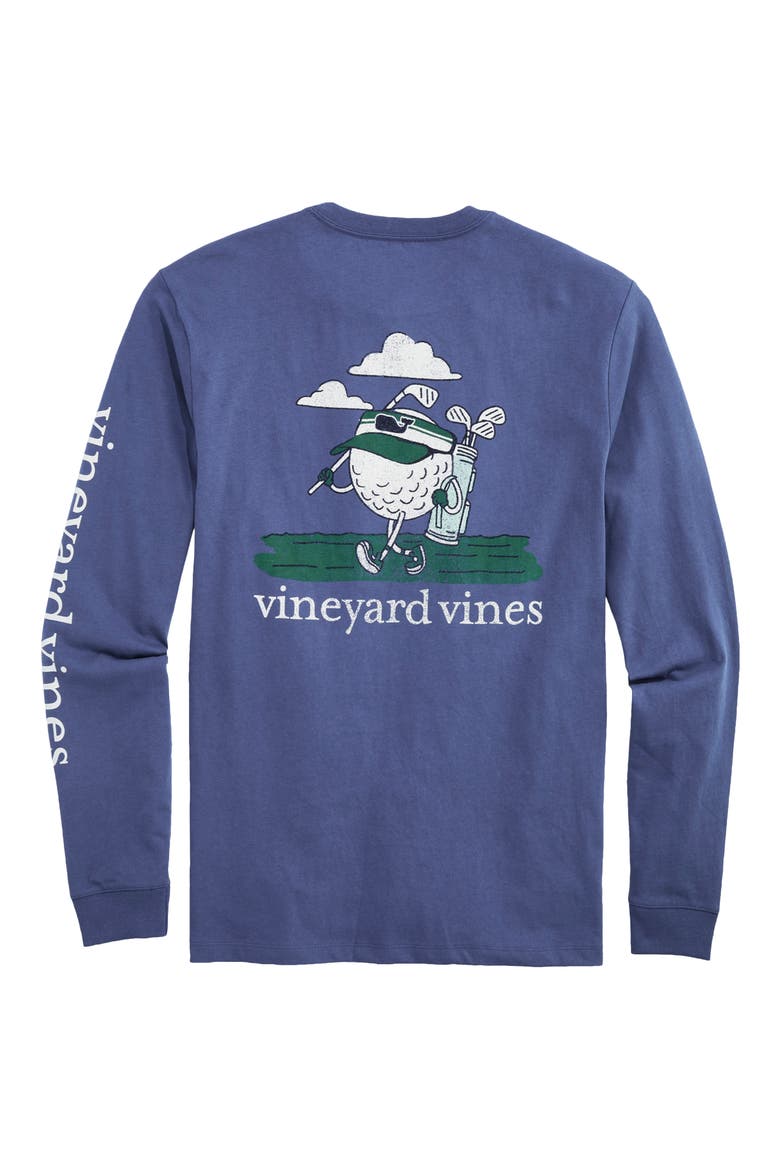 Drive Fast Putt Slow Graphic Long Sleeve T-Shirt, Alternate, color, MOONSHINE