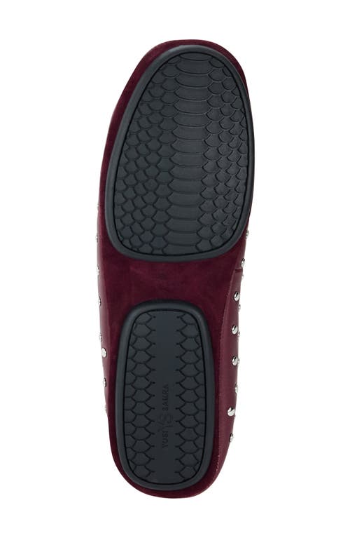 Yosi Samra Stella Stud Ballet Flat In Burgundy