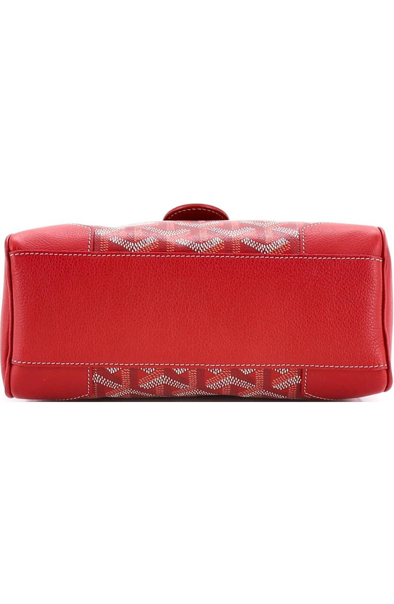 Pre-Owned Goyard Saigon Top Handle Bag Coated Canvas with Leather Mini, Alternate, color, Red