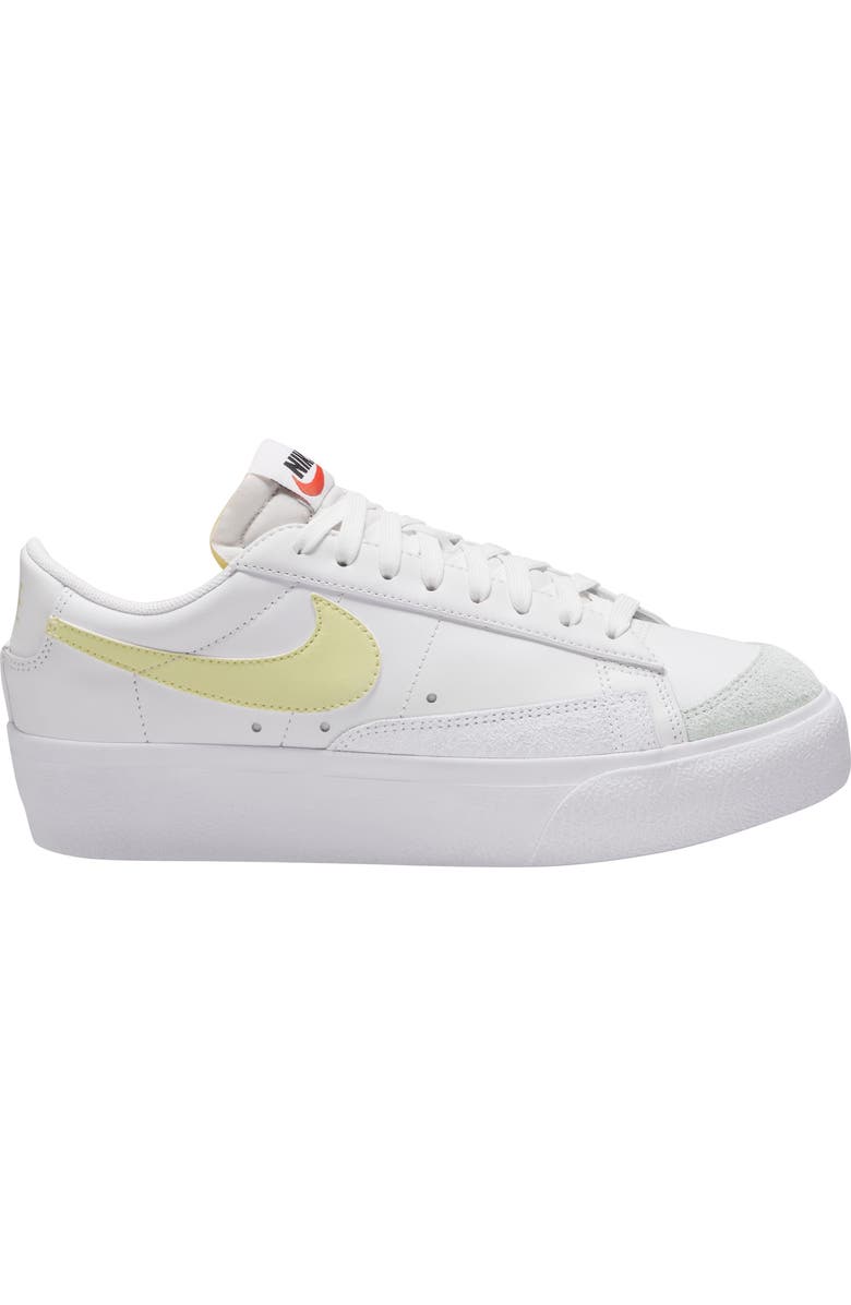 Nike Blazer Low Platform Sneaker, Main, color, White/ Lime/ Orange/ Black