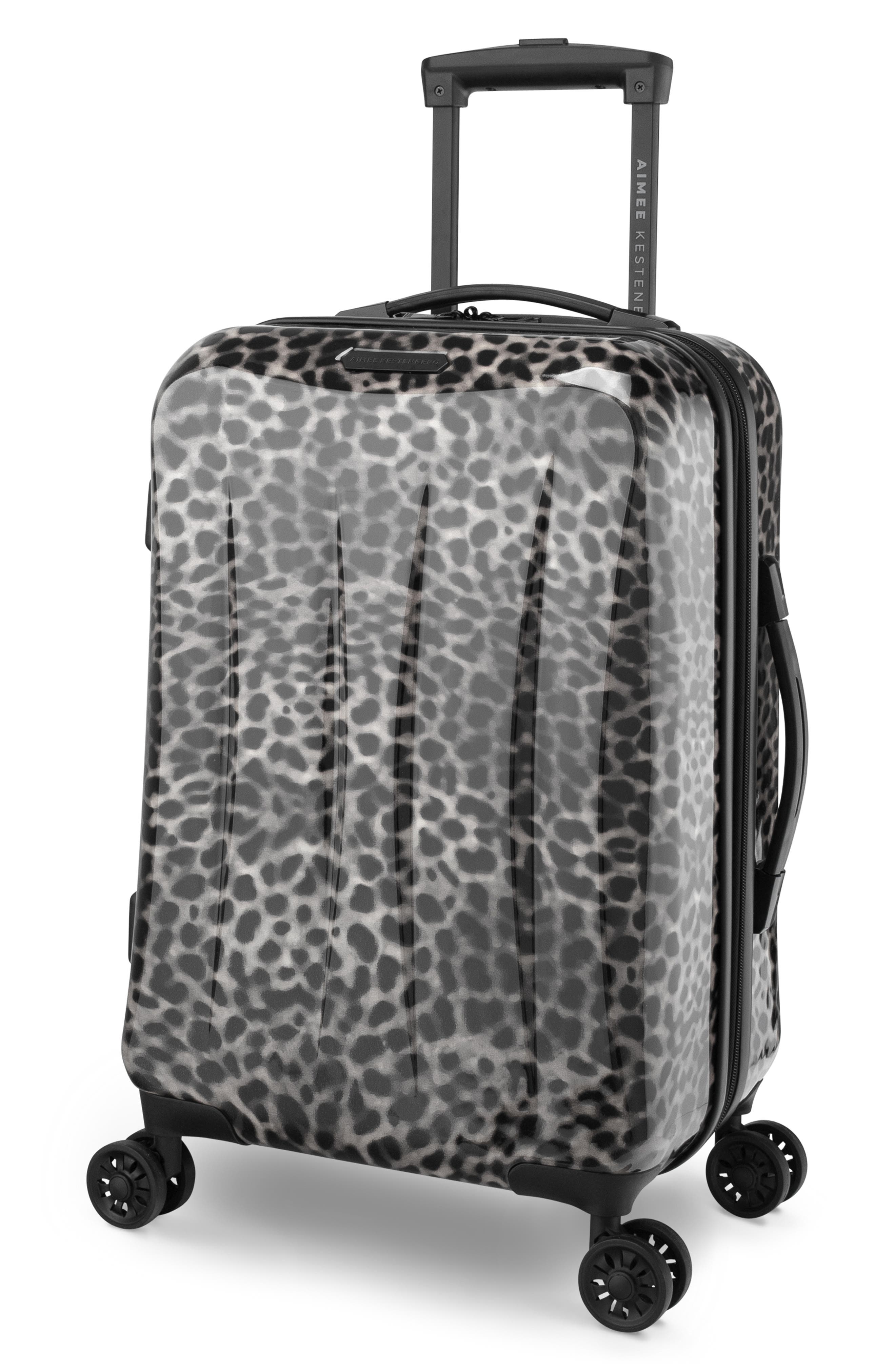 Aimee Kestenberg Jewel Strut Runway Spots 20-Inch Hardside Spinner Suitcase, Alternate, color, 