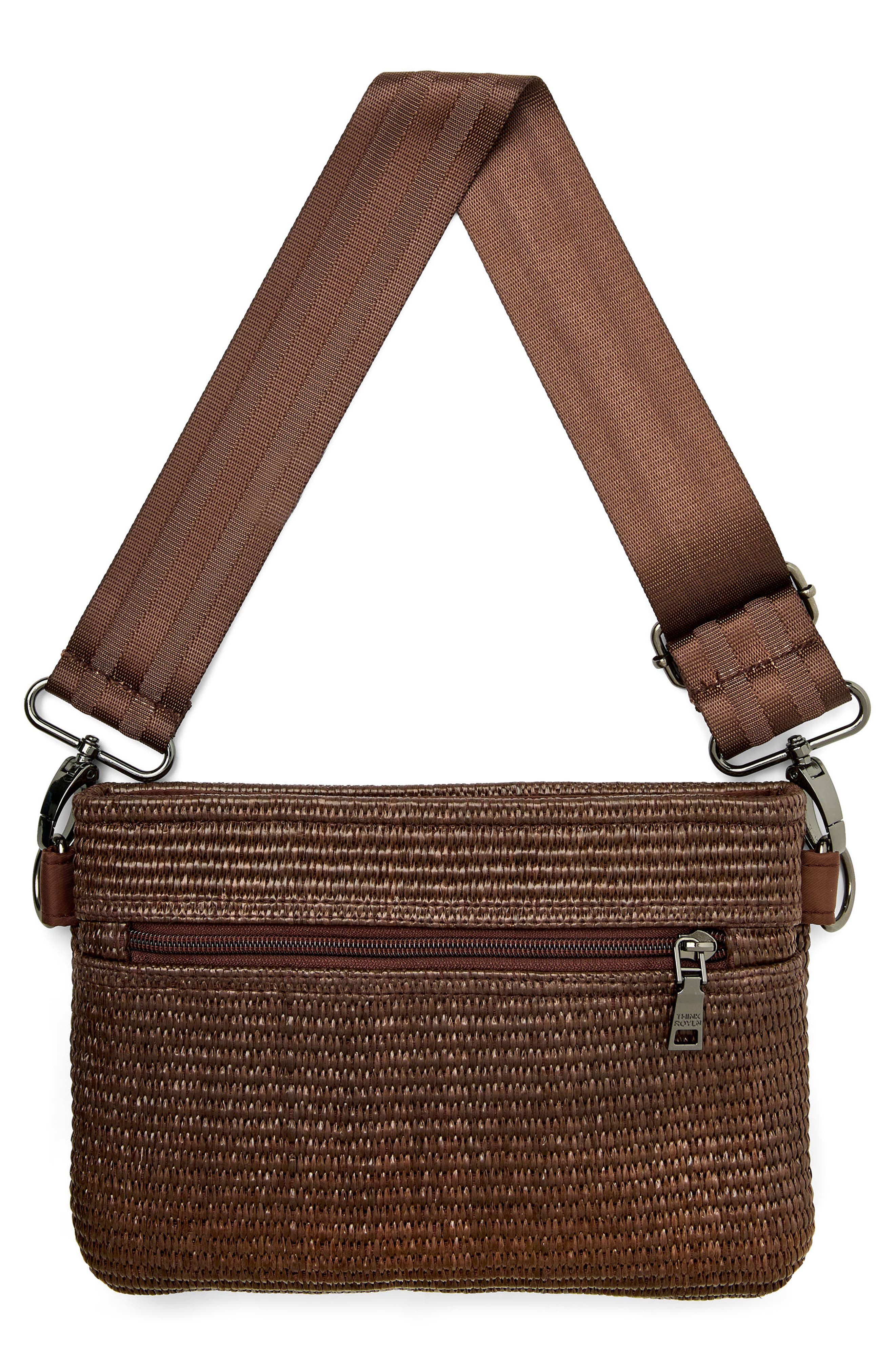 Bum Bag 2.0 Raffia Belt Bag, Alternate, color, ESPRESSO RAFFIA