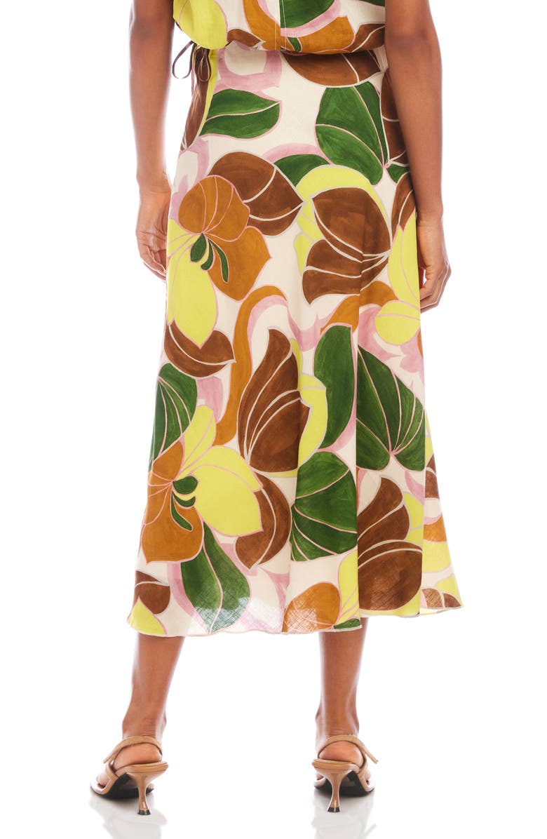 FIFTEEN TWENTY Mia Bias Cut Midi Skirt, Alternate, color, Print