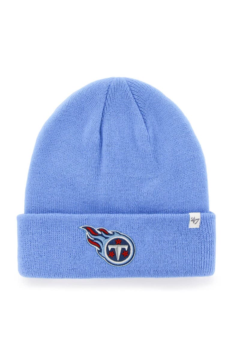 Men's '47 Light Blue Tennessee Titans Secondary Basic Cuffed Knit Hat, Main, color, Light Blue