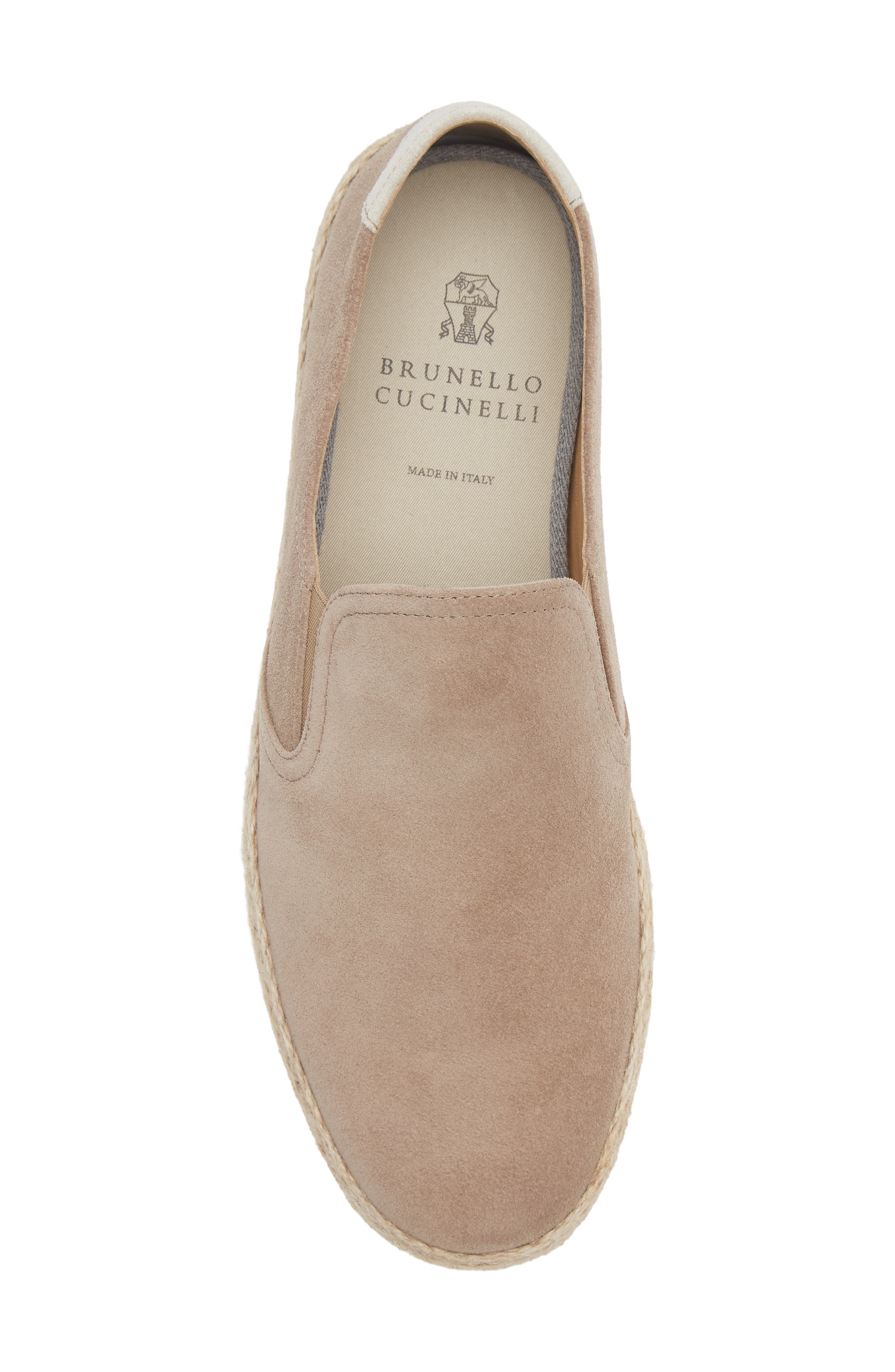 Brunello Cucinelli Suede Espadrille, Alternate, color, Cec49 Tan