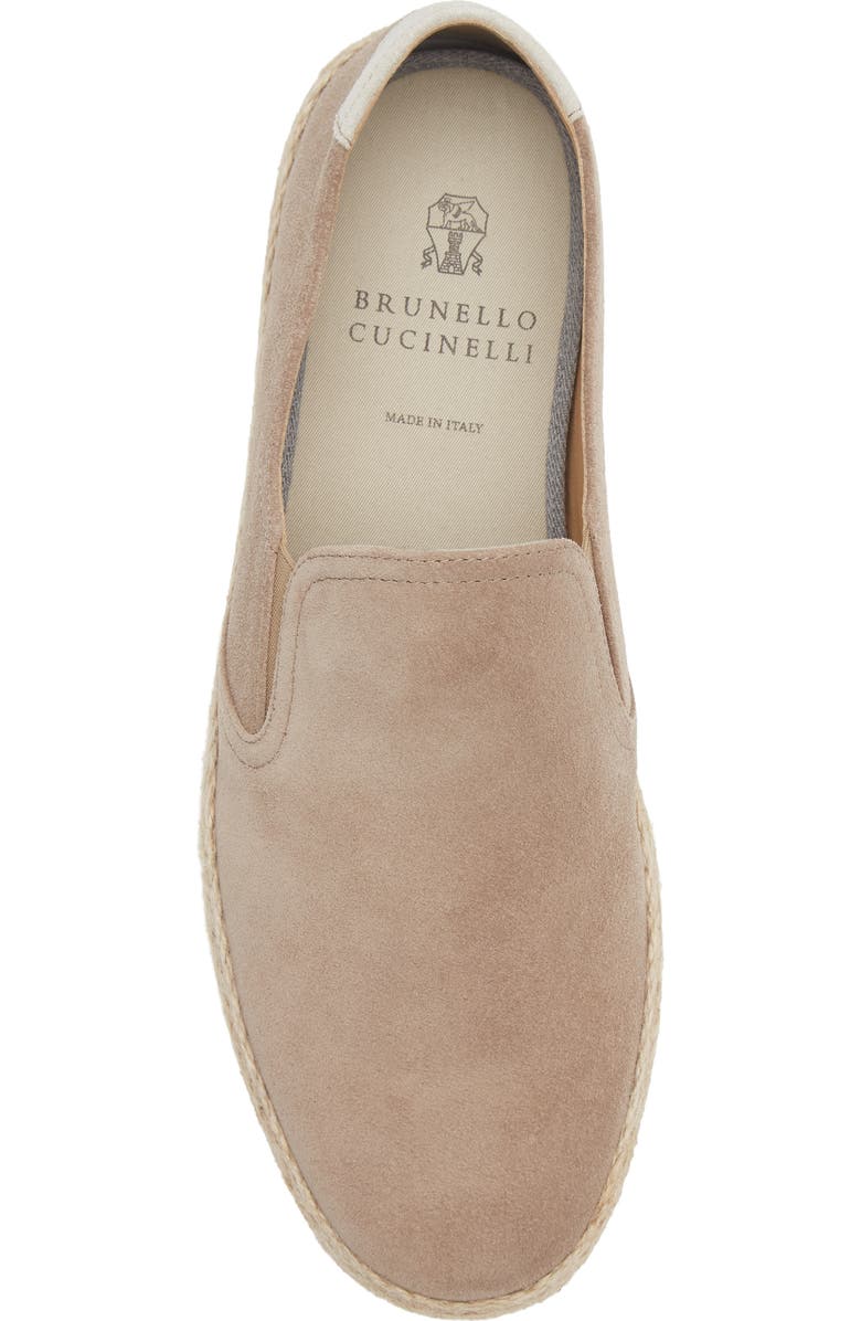 Brunello Cucinelli Suede Espadrille, Alternate, color, Cec49 Tan