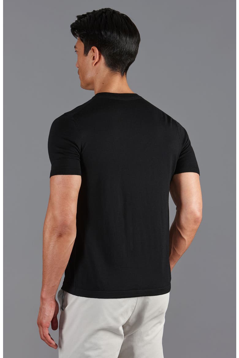 Superfine Merino Wool Knitted T-Shirt, Alternate, color, Black