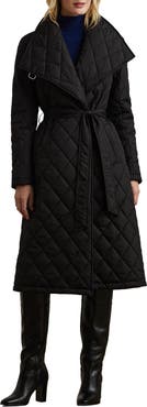 Lauren Ralph Lauren Quilted Long Wrap Jacket