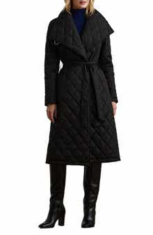 Lauren Ralph Lauren Quilted Long Wrap Jacket