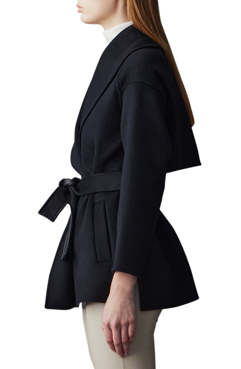 Mackage Tyra Wool Coat, Alternate, color, Black