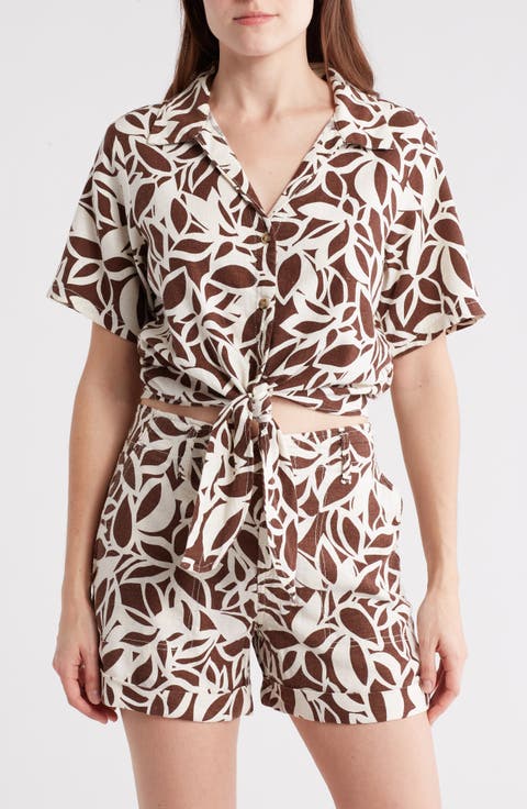 Baja Linen Blend Button-Up Shirt