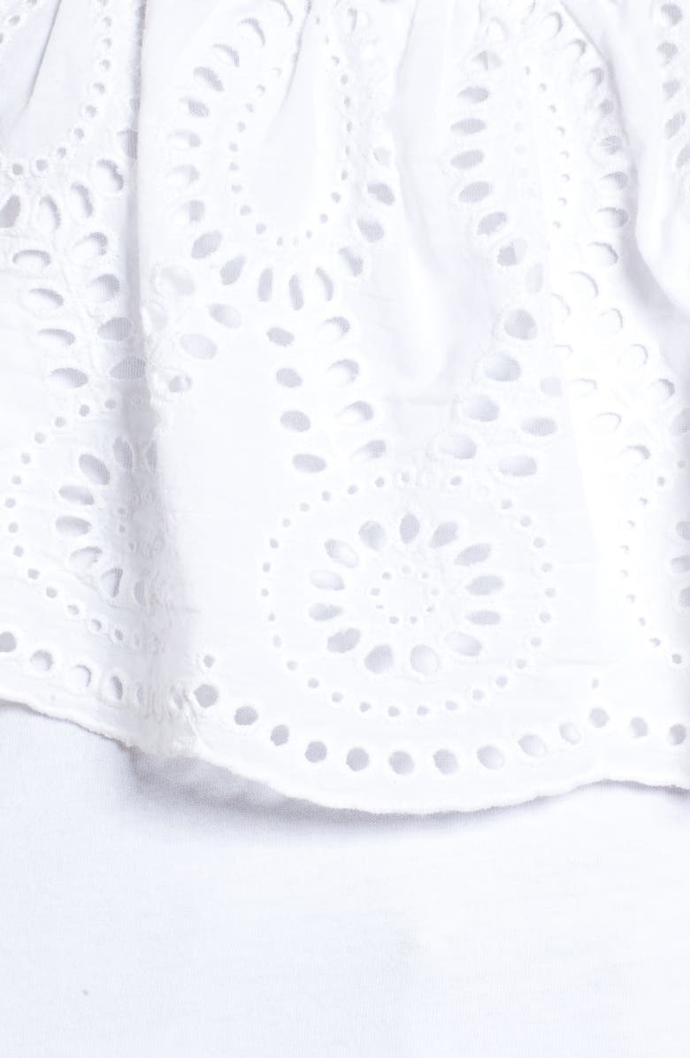 BP. Eyelet Ruffle Off the Shoulder Top, Alternate, color, 
