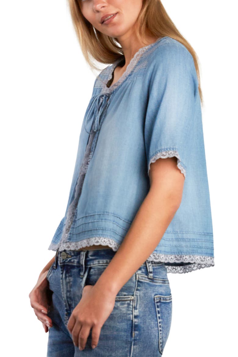 Endless Summer Cotton Blend Top, Alternate, color, WASHED BLUE