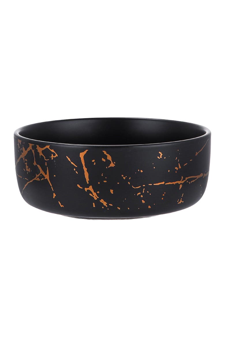 Zora Porcelain 4-Piece Bowl Set, Alternate, color, Black