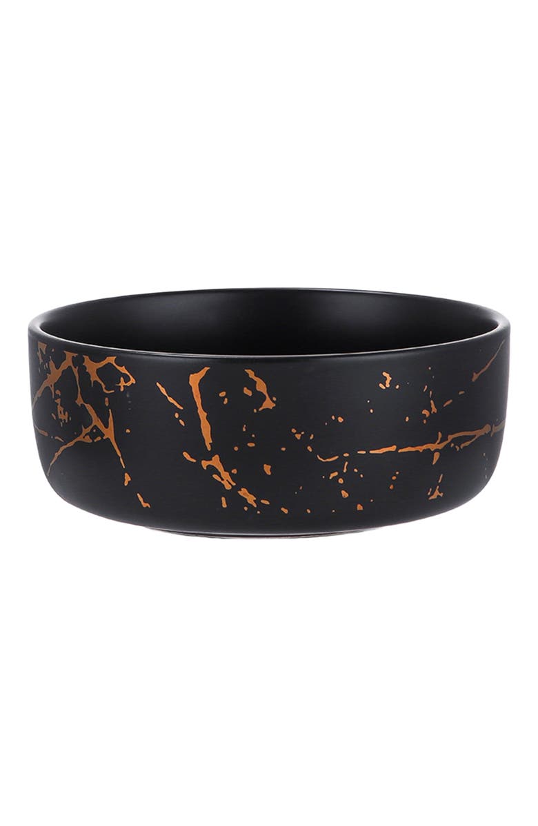 Stone Lain Zora Porcelain 4-Piece Bowl Set, Alternate, color, Black