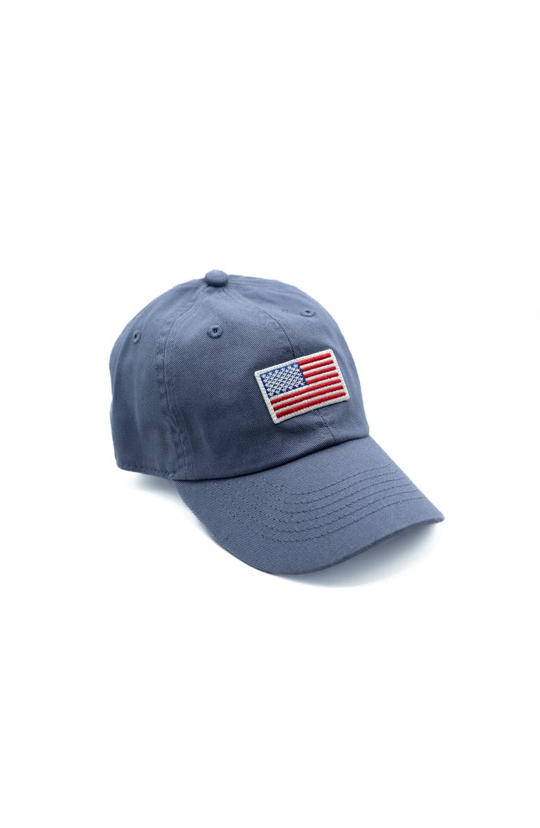 Rey To Z Flag Baseball Hat, Alternate, color, Dusty Blue