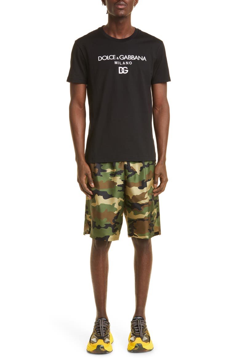 Men's DG Embroidered T-Shirt, Alternate, color, NERO