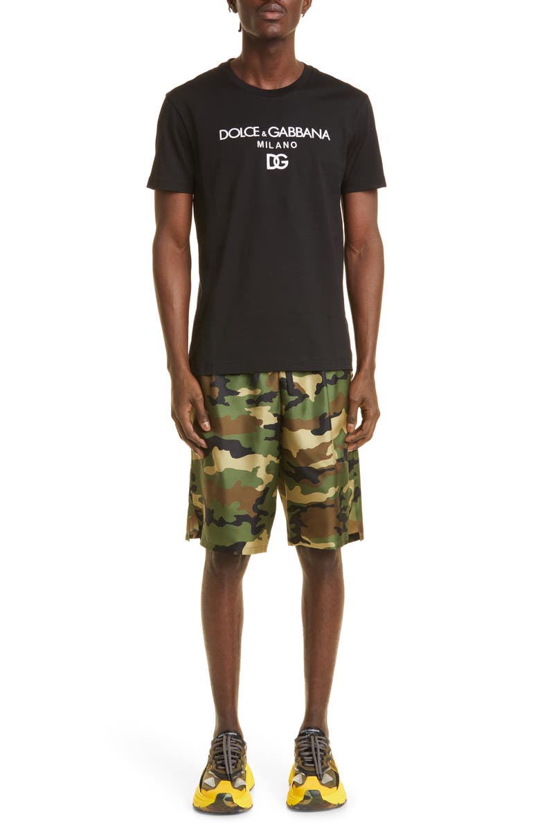 Dolce&Gabbana Men's DG Embroidered T-Shirt, Alternate, color,