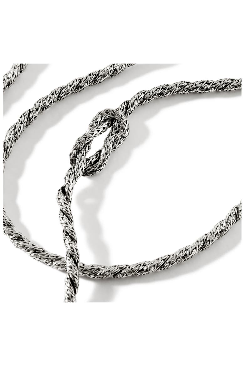 Love Knot Necklace, Alternate, color, SILVER