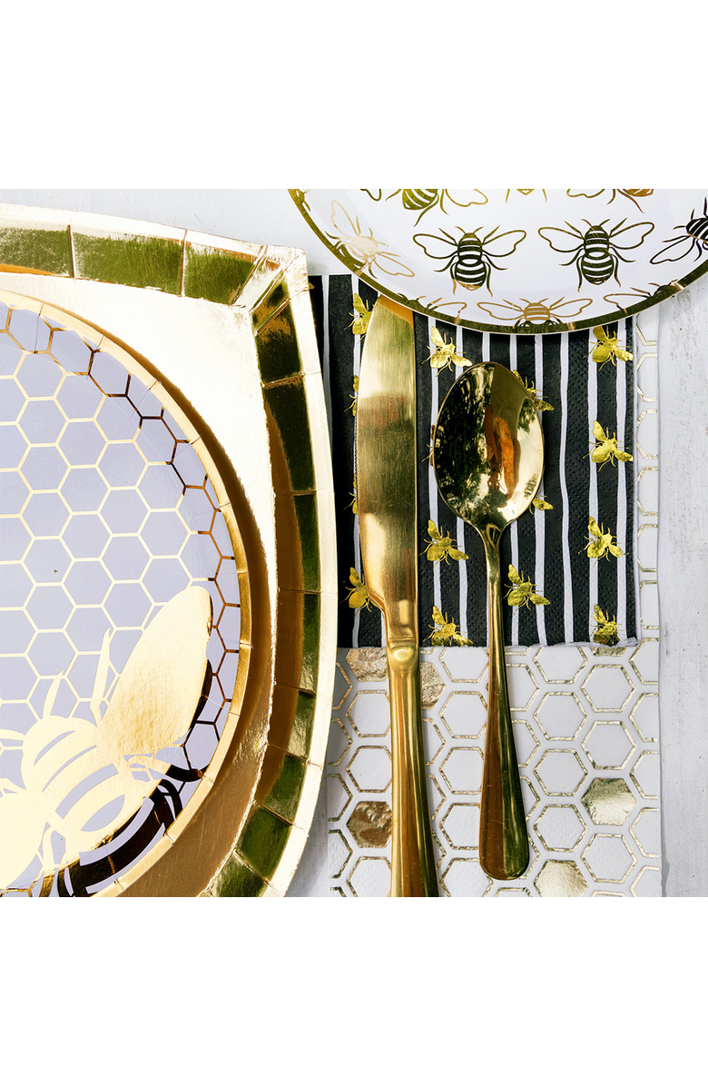 Jollity & Co Gold Foiled Hexagon Guest Napkins, Alternate, color, Assorted Pre-Pack