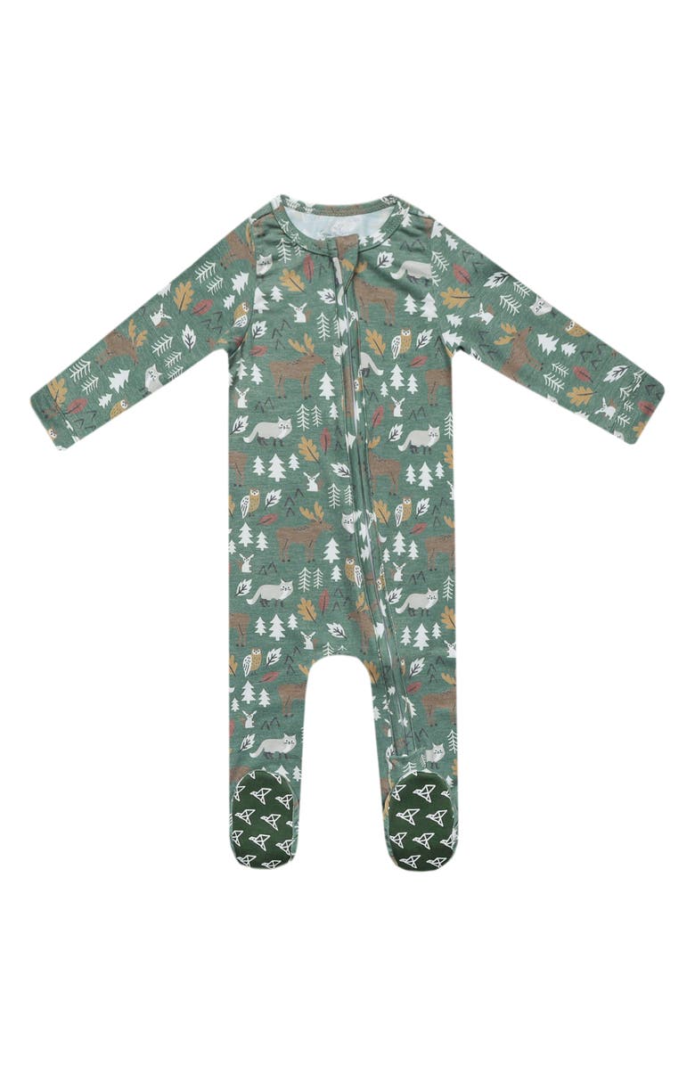Copper Pearl Atwood Zip-Up Footie Pajamas, Main, color, Atwood