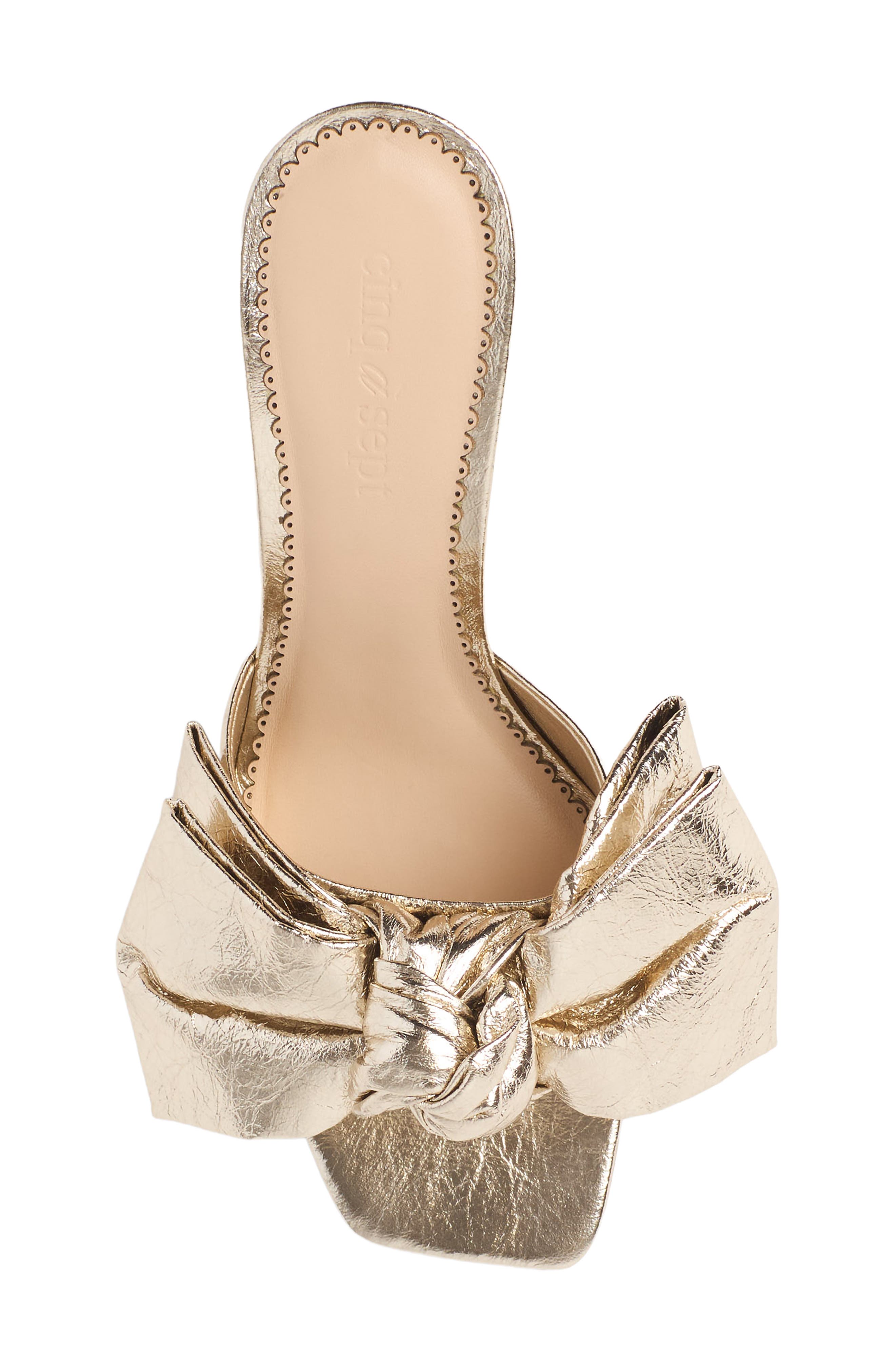 Felicity Metallic Leather Mule, Alternate, color, LIGHT GOLD