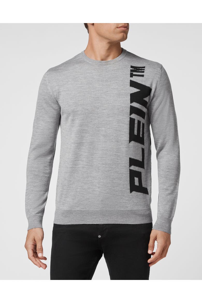 Pullover Round Neck Men, Main, color, grey