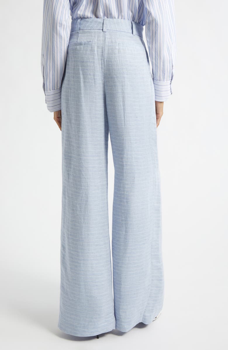 Ramy Brook Oscar Wide Leg Linen Blend Pants, Alternate, color, Bazaar Blue Linen