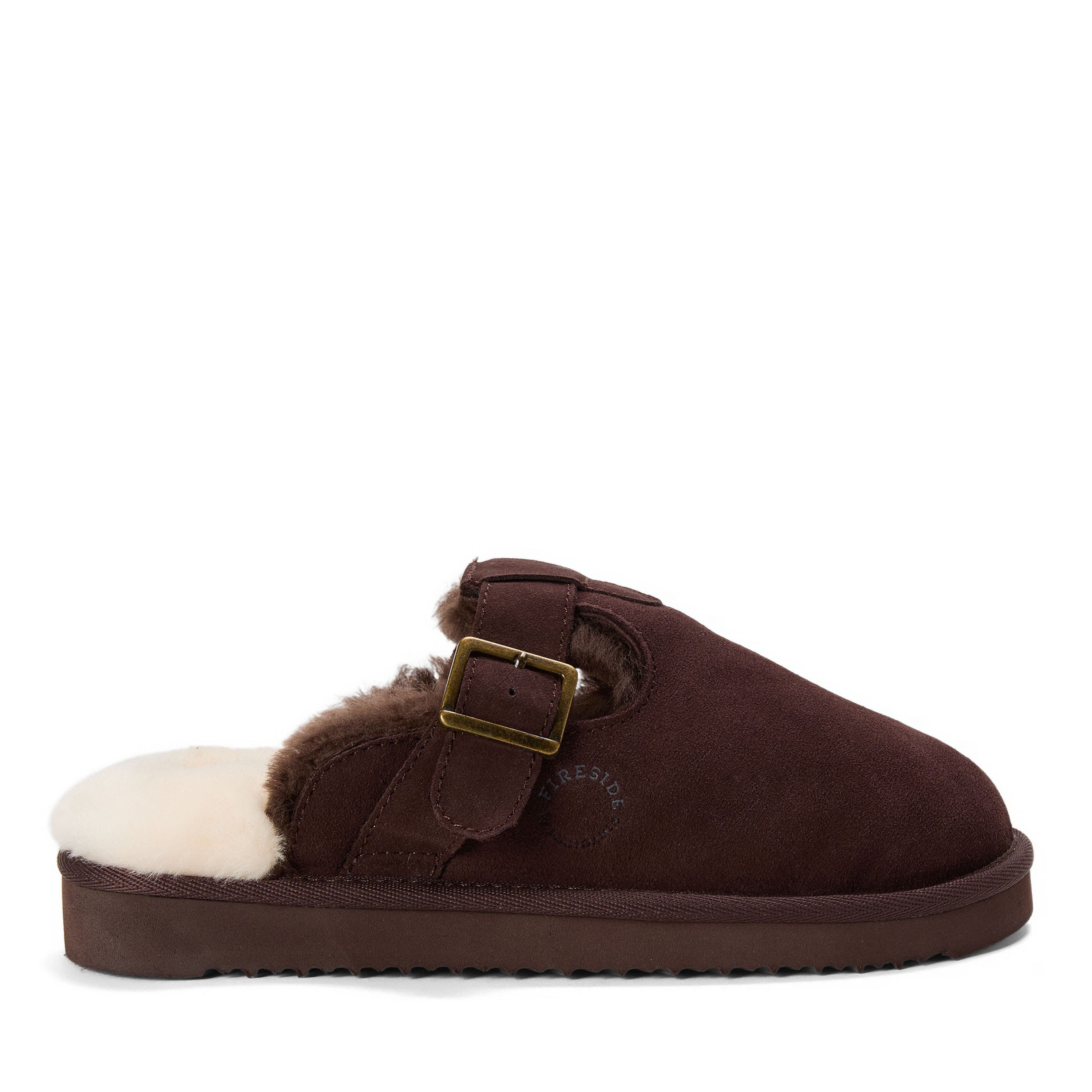 Fireside Maitland Genuine Shearling Scuff Slipper, Alternate, color, COFFEE