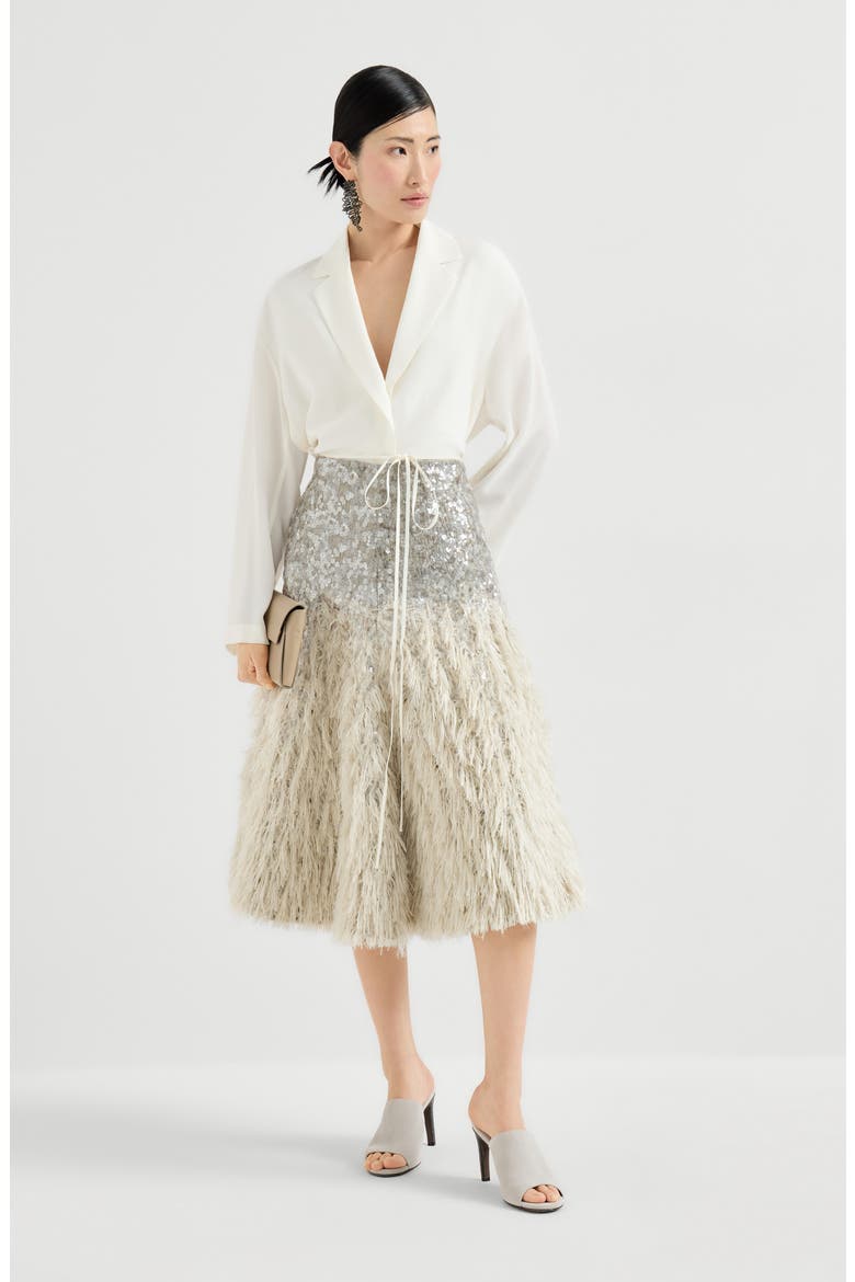 Dazzling dégradé skirt, Alternate, color, Grey