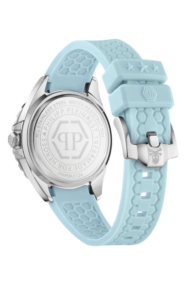 PHILIPP PLEIN Heaven Silicone Strap Watch, 38mm, Alternate, color, 