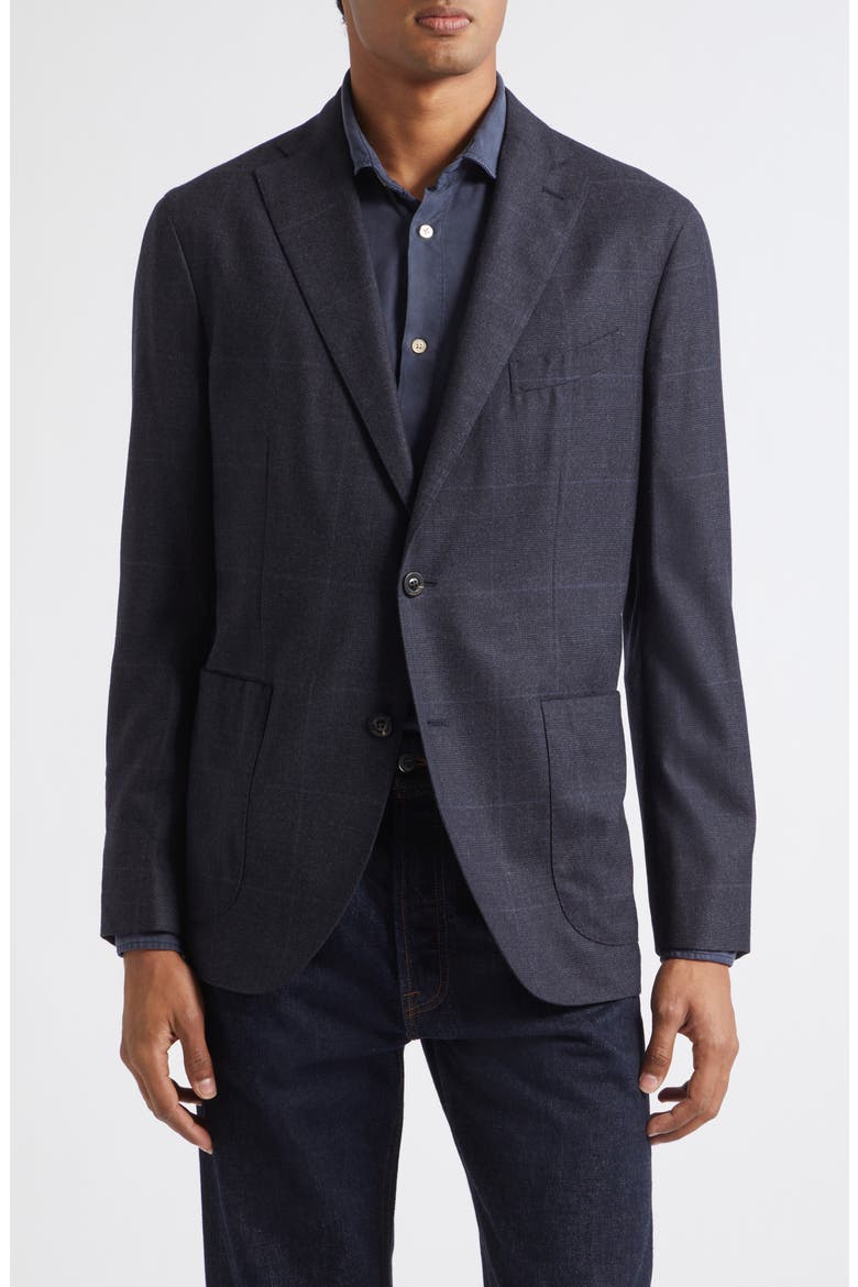 Wool Double Cloth Sport Coat, Main, color, NAVY