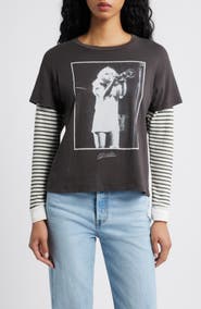Daydreamer Blondie Debbie Trumpet Photo Cotton Graphic T-Shirt