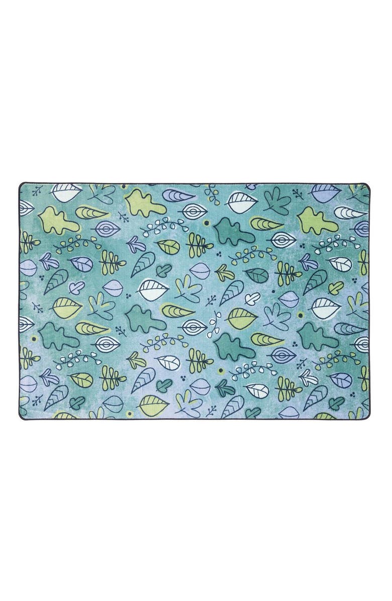 Kaplan Early Learning Company Falling Leaves Pattern Carpets, Main, color, Blue