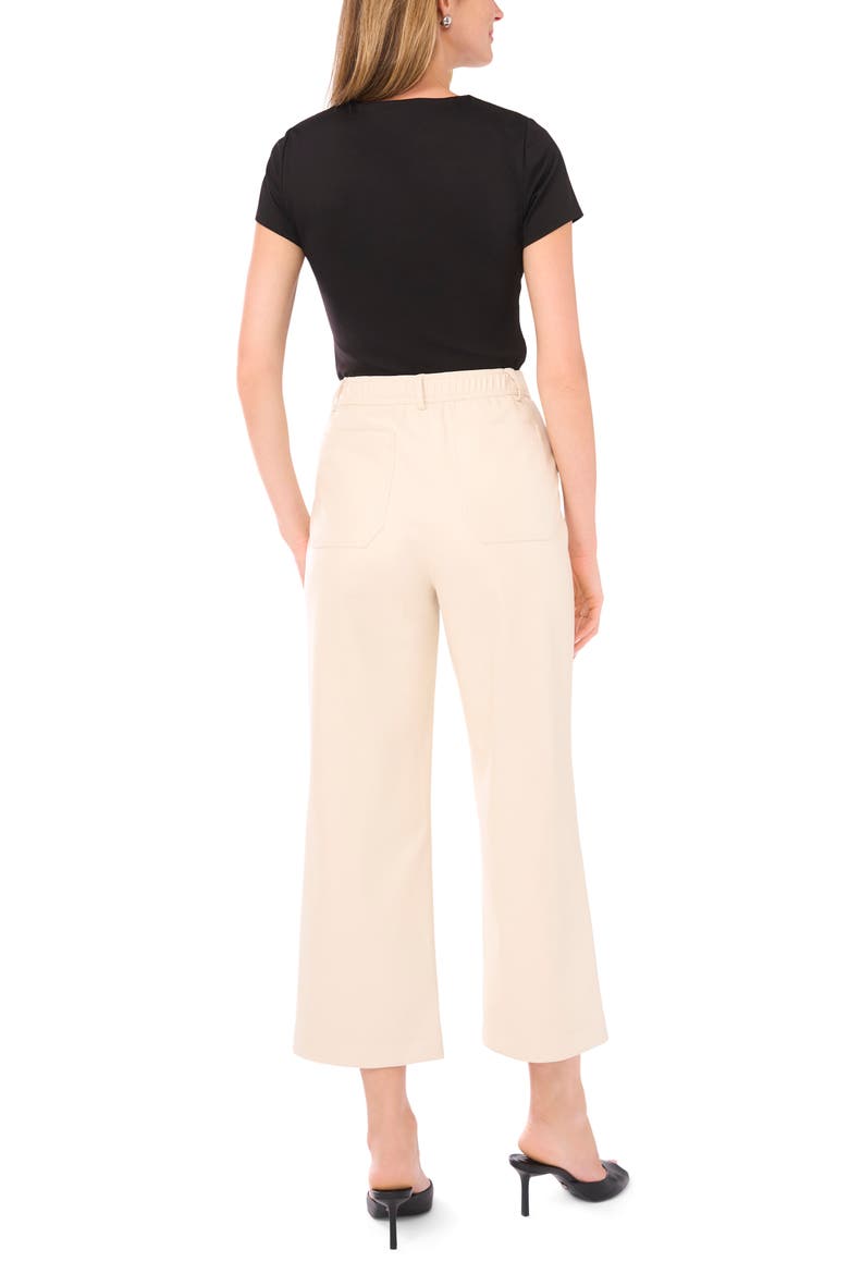 Patch Pocket Faux Leather Pants, Alternate, color, BIRCH