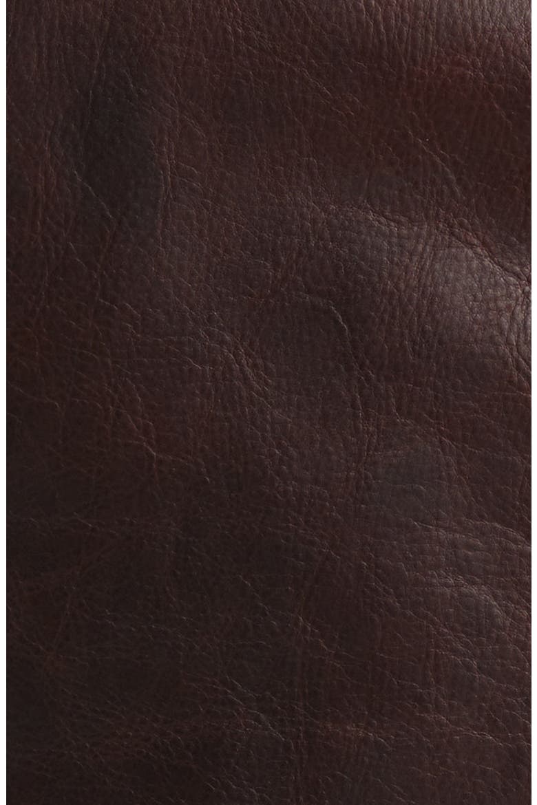 Waxy Cowhide Leather Mechanics Jacket, Alternate, color, BRANDY