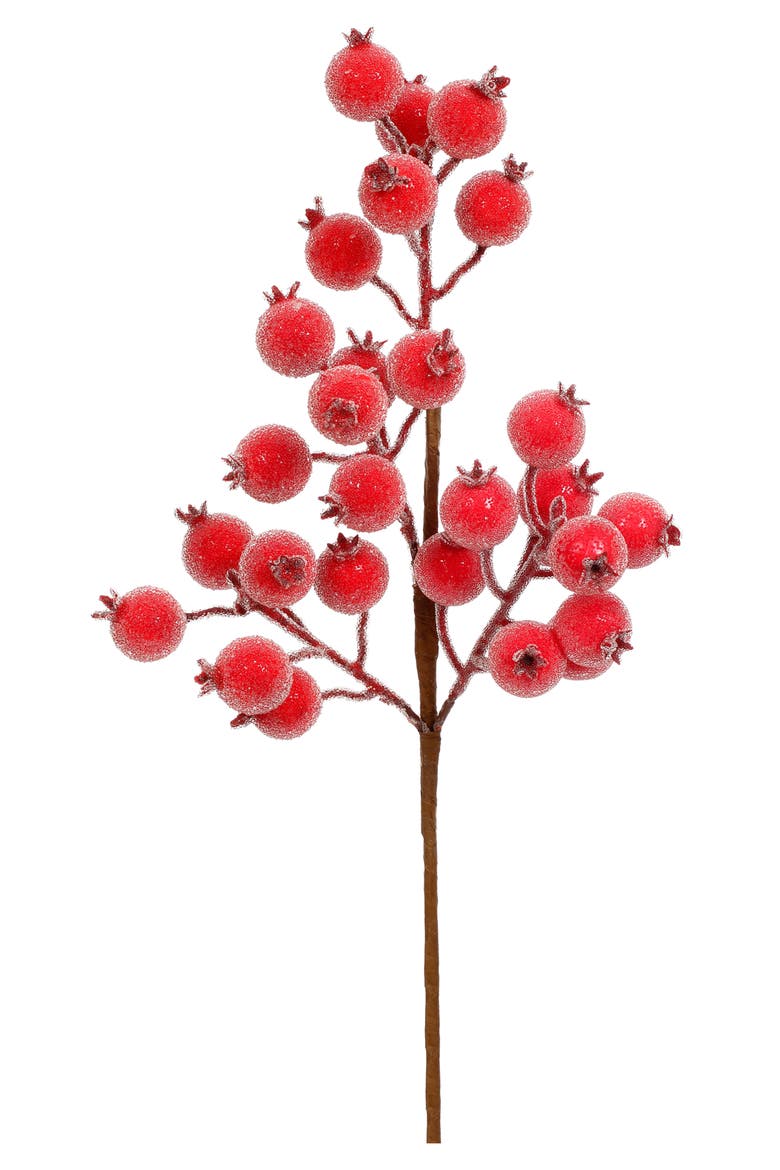 Red Berries Pick, Set of 12, Main, color, Red
