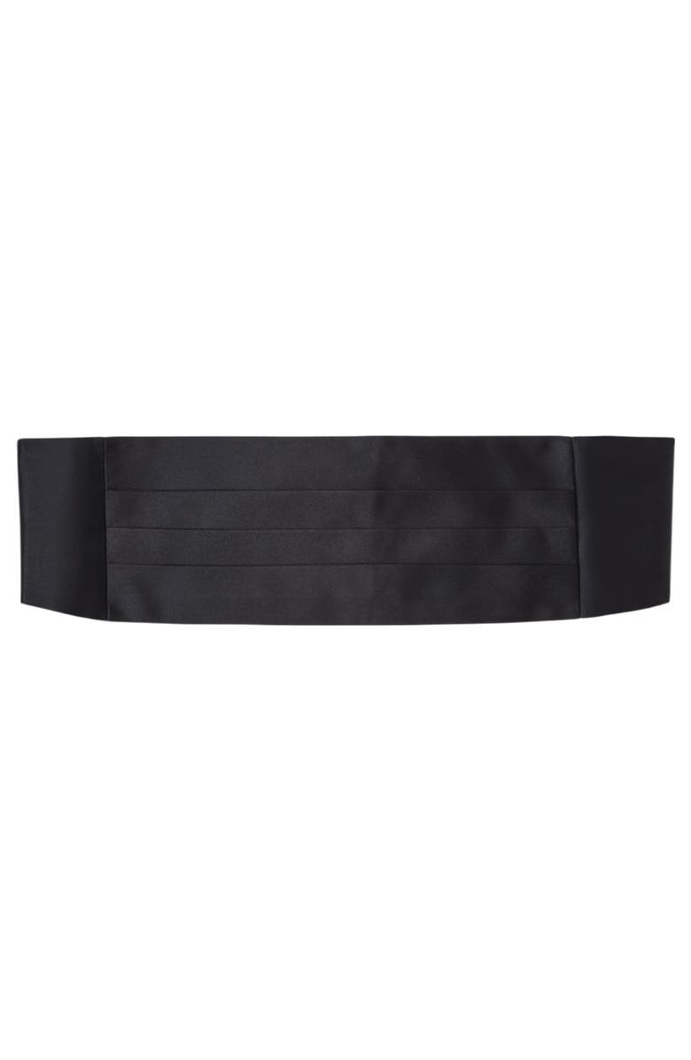 Robert Talbott Baldwin Satin Cummerbund, Main, color, Black