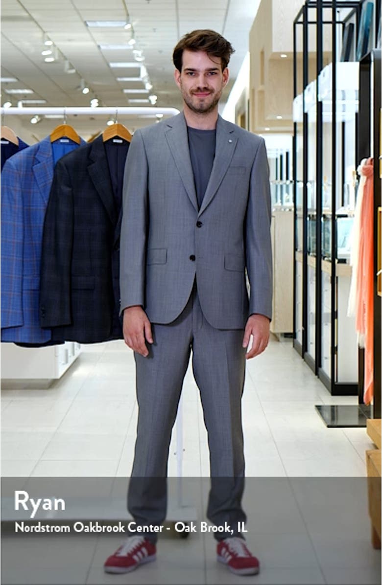Jay Trim Fit Wool Mélange Suit, sales video thumbnail