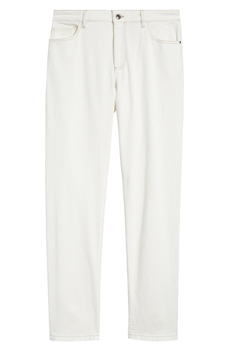 Canali Garment Dyed Bull Denim Jeans, Alternate, color, White