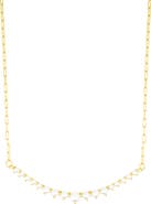 Adornia Faux Pearl Curved Bar Pendant Necklace